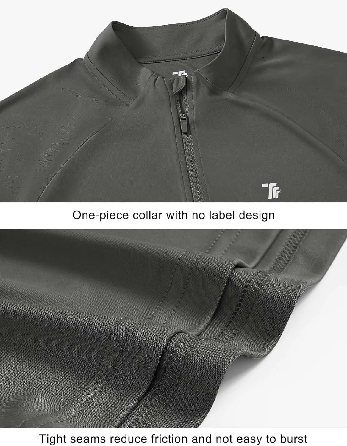 TBMPOY Women's Sun Protection Long Sleeve Women Quick Dry 1/4 Zip Pocket Shirts Hiking Workout Athletic Tops