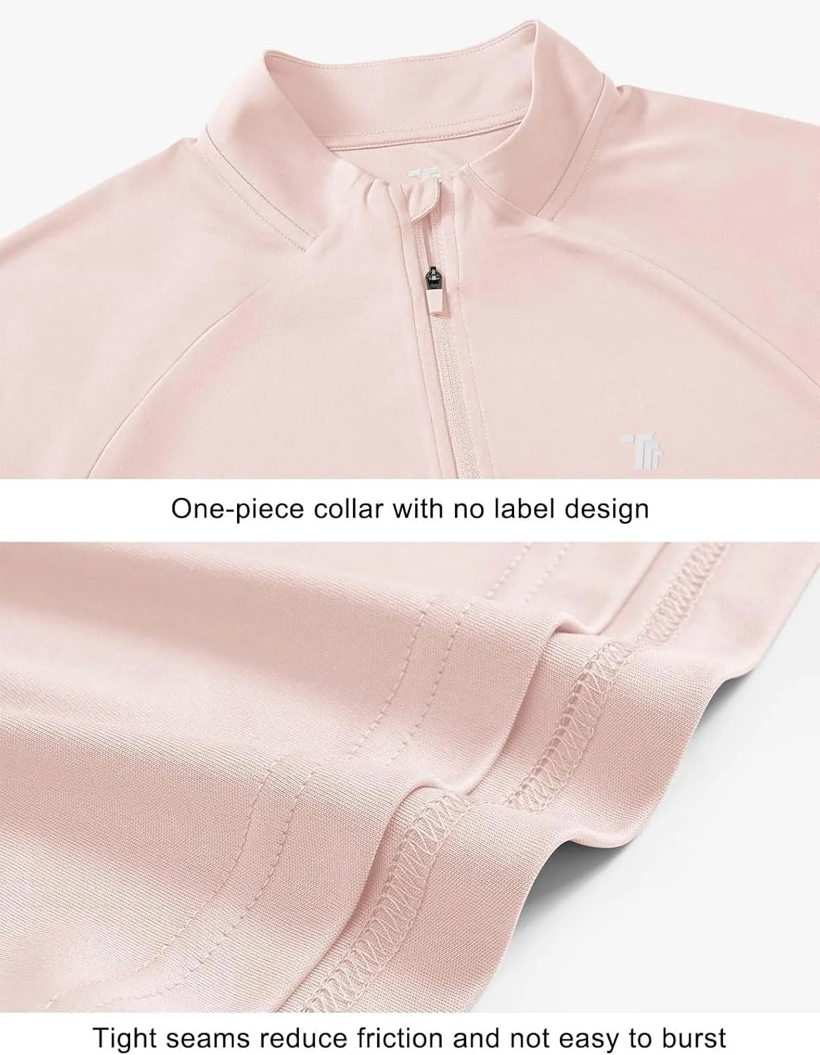 TBMPOY Women's Sun Protection Long Sleeve Women Quick Dry 1/4 Zip Pocket Shirts Hiking Workout Athletic Tops