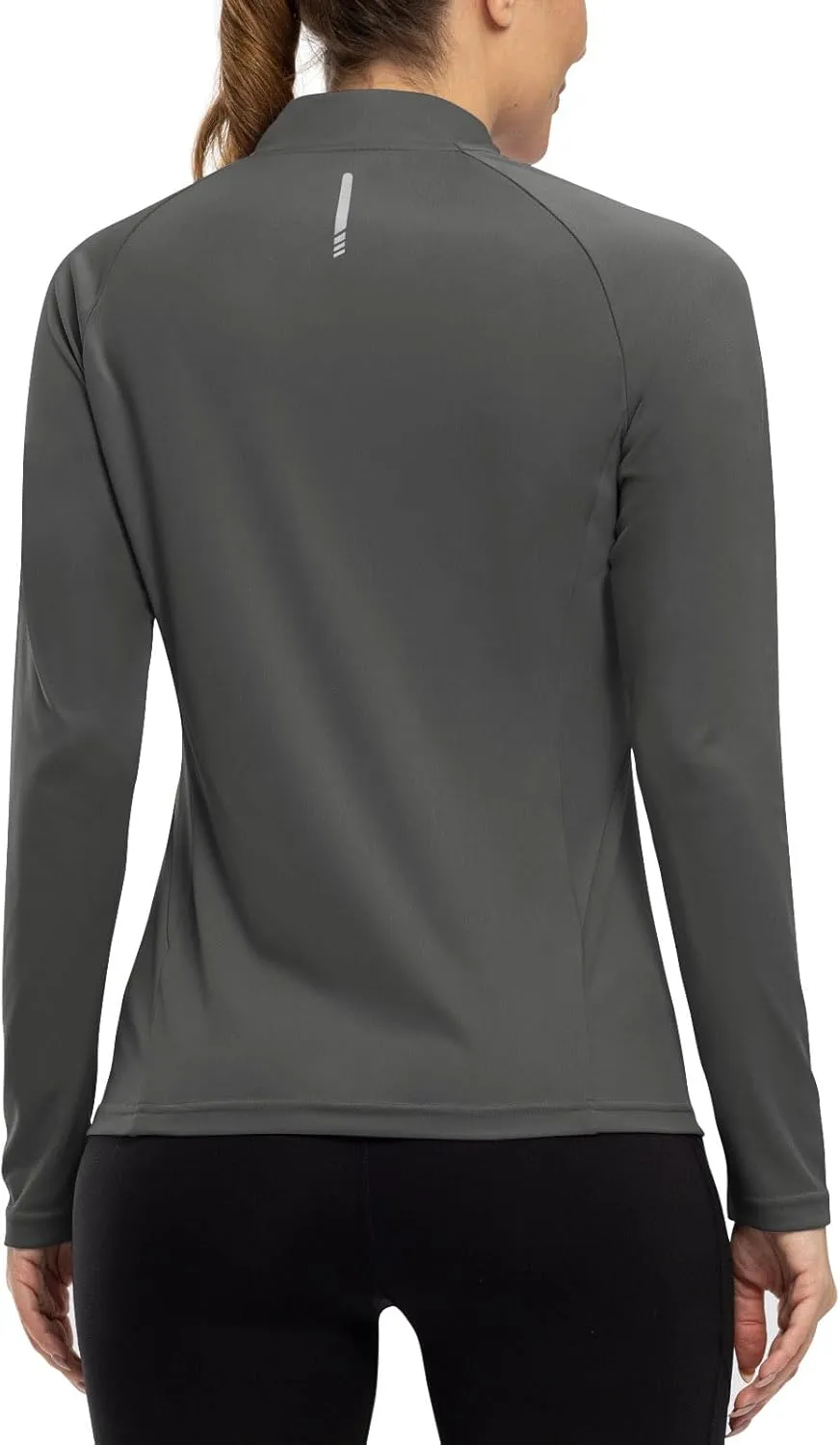TBMPOY Women's Sun Protection Long Sleeve Women Quick Dry 1/4 Zip Pocket Shirts Hiking Workout Athletic Tops