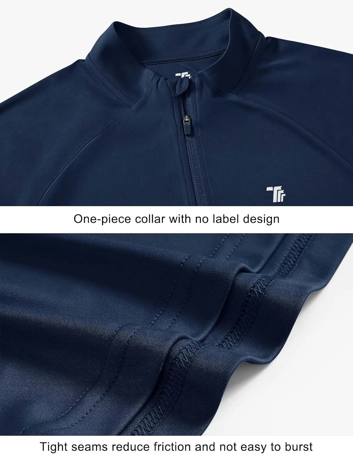 TBMPOY Women's Sun Protection Long Sleeve Women Quick Dry 1/4 Zip Pocket Shirts Hiking Workout Athletic Tops