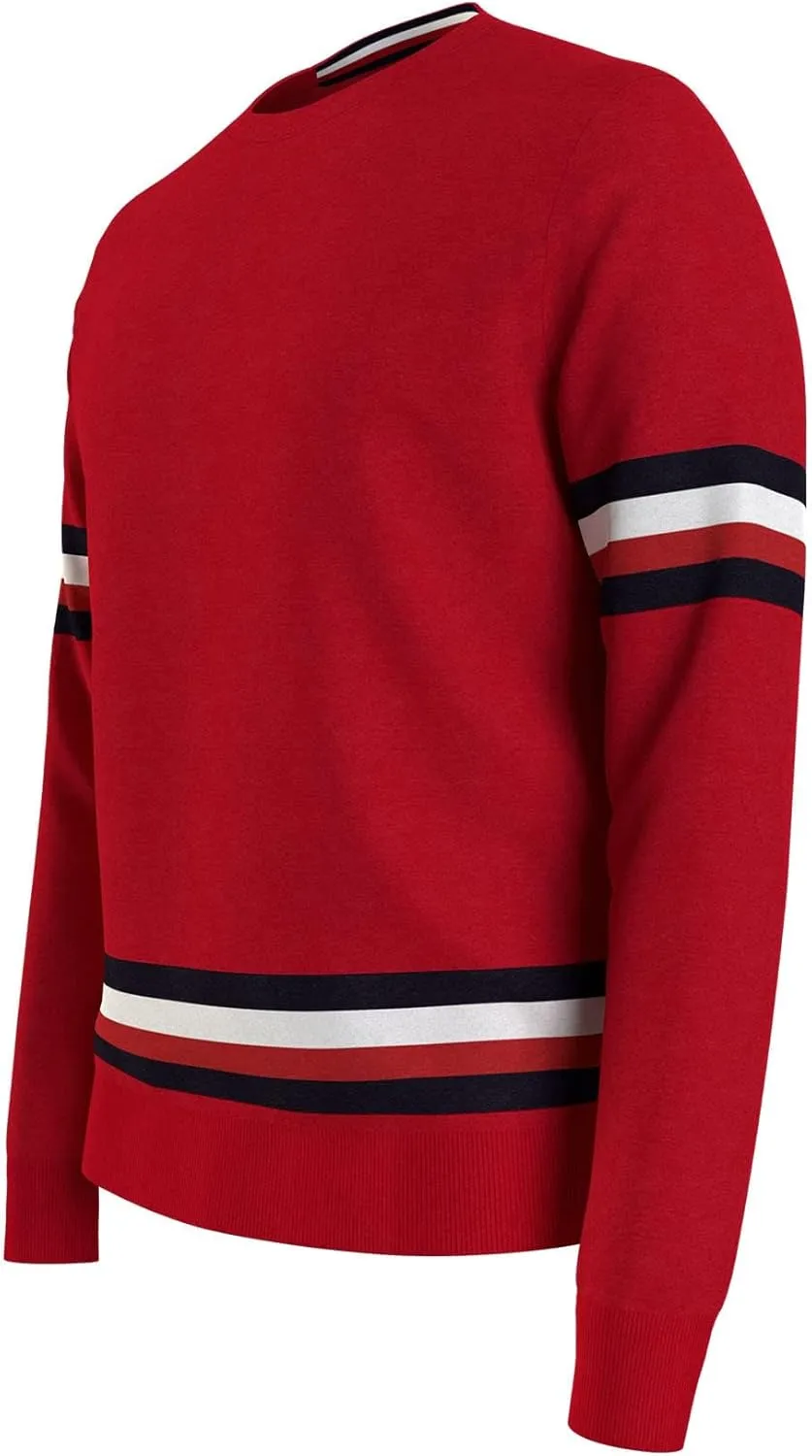 Tommy Hilfiger Men's Essential Signature Stripe Crewneck Sweater