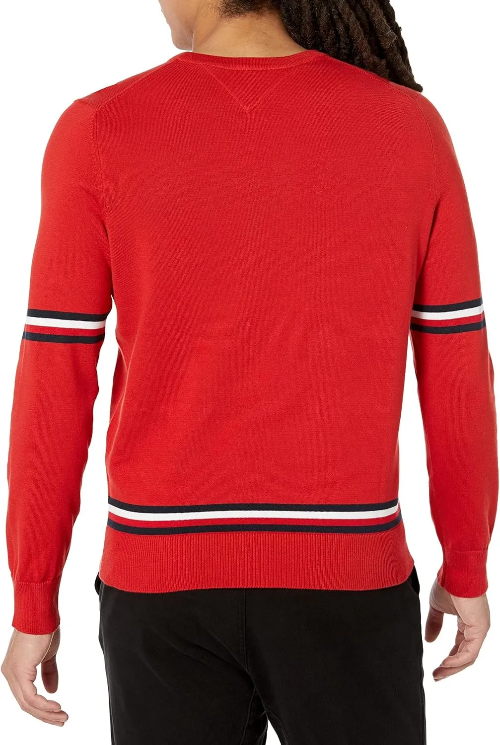 Tommy Hilfiger Men's Essential Signature Stripe Crewneck Sweater