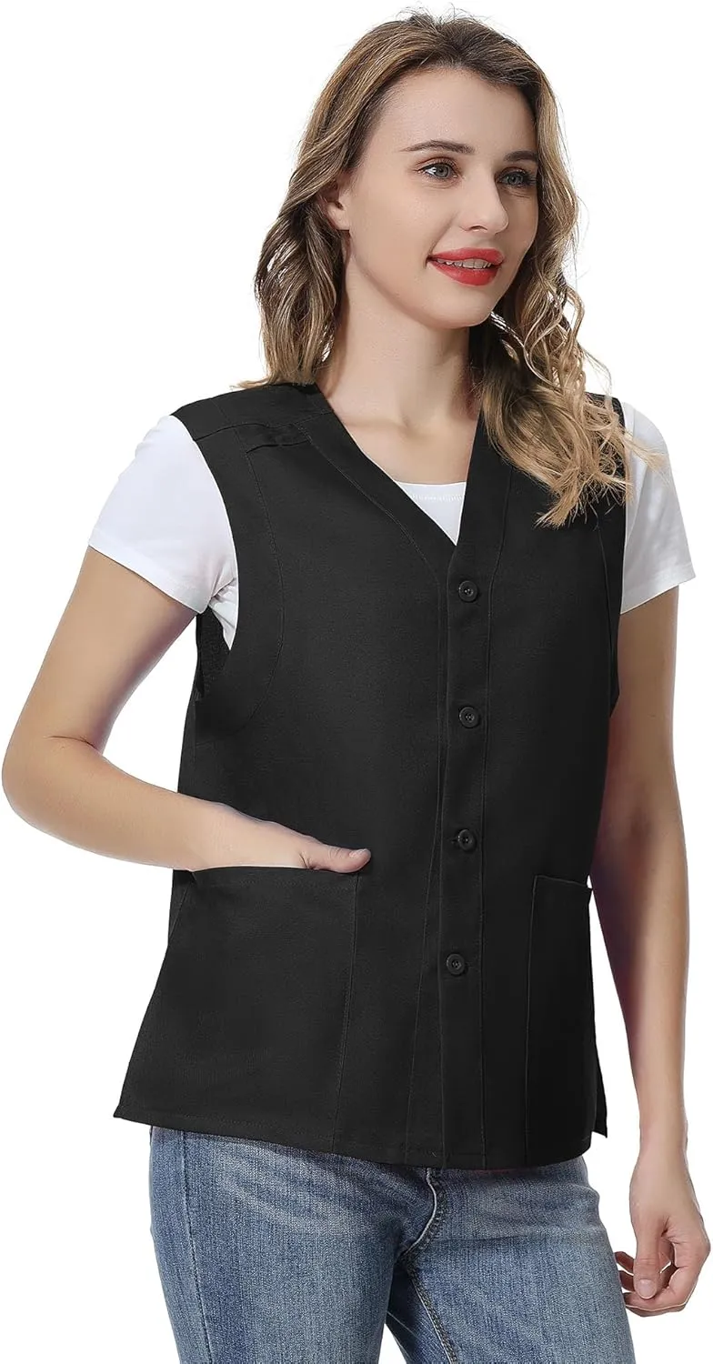 TopTie Unisex Essential Work Vest Supermarket Clerk Volunteer Vest