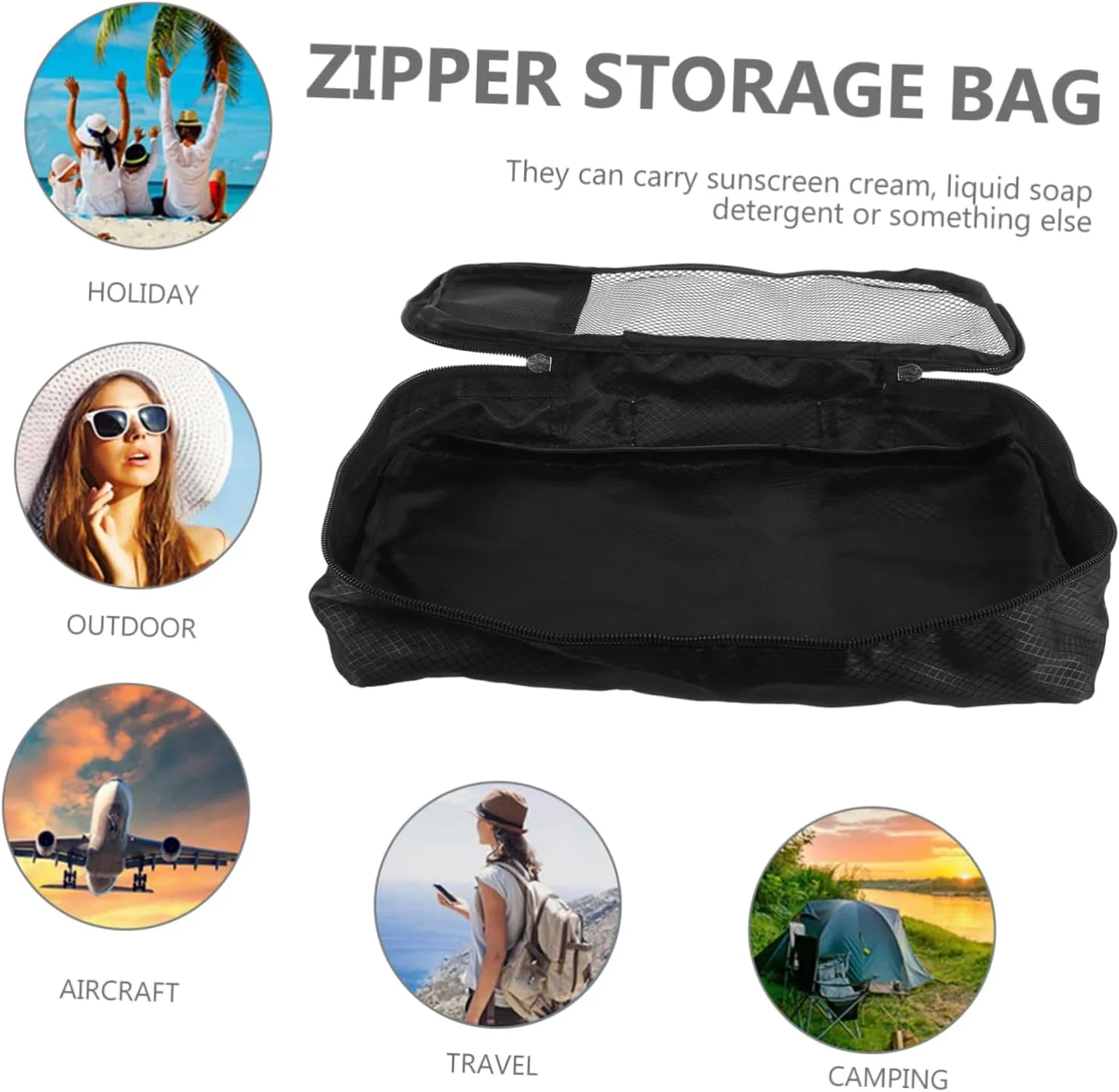 Travel Essential Organizer Suitcase Mesh Bag Packing Cubes for Efficient Packing