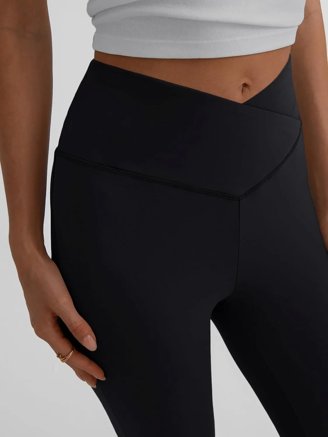 Trendy Queen Flare Leggings for Women Wide Leg Yoga Pants V Crossover High Waisted Bootcut Work Pants Fall Outfits 2025