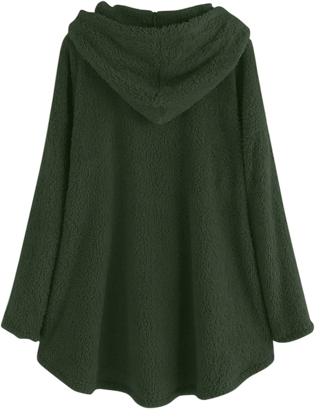 TWGONE Winter Warm Jackets for Women Fuzzy Fleece Hooded Coats Outerwear Plush Hoodies with Pocket