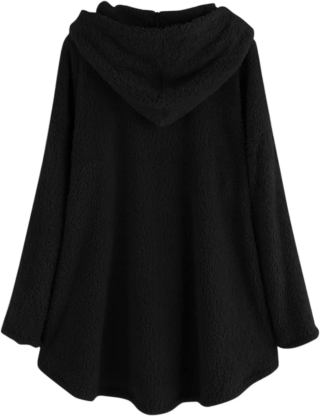 TWGONE Winter Warm Jackets for Women Fuzzy Fleece Hooded Coats Outerwear Plush Hoodies with Pocket