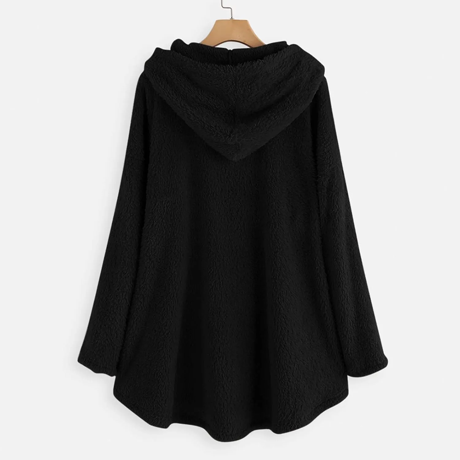 TWGONE Winter Warm Jackets for Women Fuzzy Fleece Hooded Coats Outerwear Plush Hoodies with Pocket