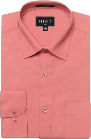 URBAN K Men's Regular Fit Long Sleeve Dress Shirt (Big & Tall Included)