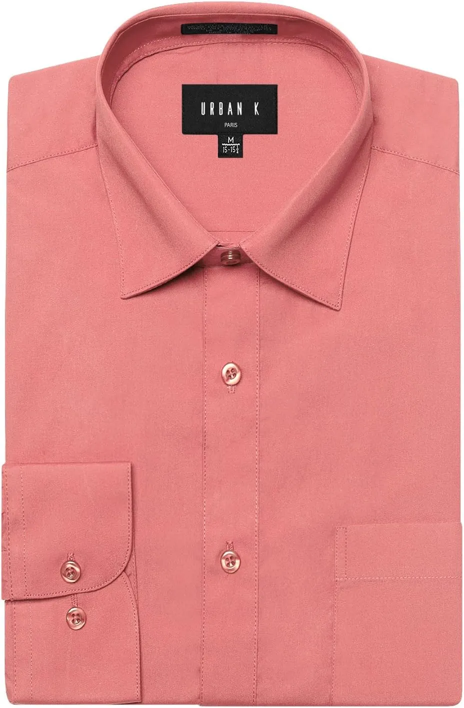 URBAN K Men's Regular Fit Long Sleeve Dress Shirt (Big & Tall Included)