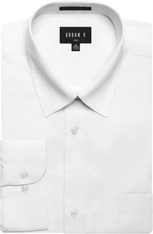 URBAN K Men's Regular Fit Long Sleeve Dress Shirt (Big & Tall Included)