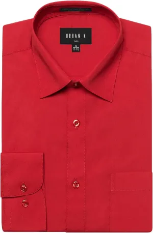 URBAN K Men's Regular Fit Long Sleeve Dress Shirt (Big & Tall Included)