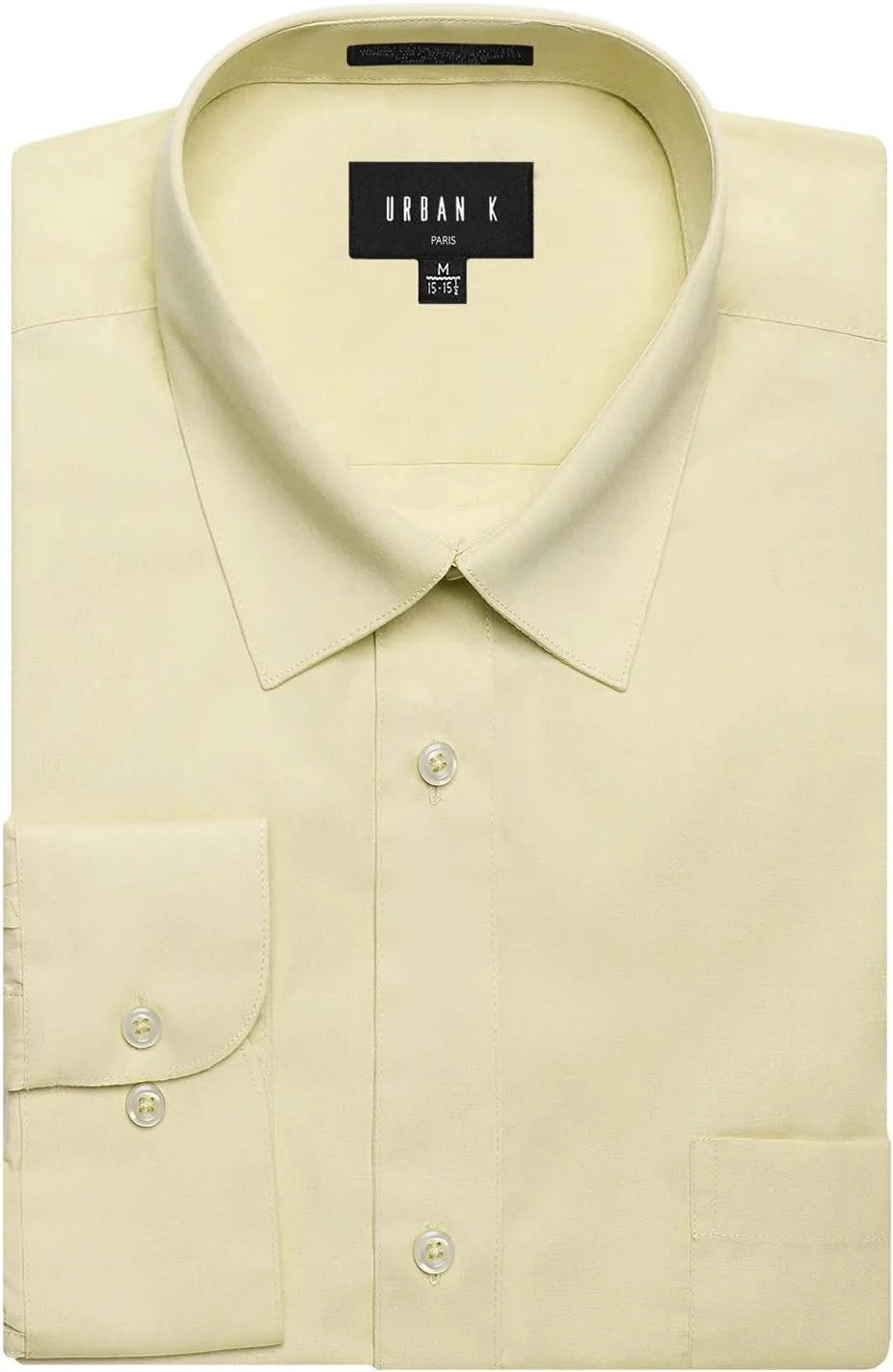 URBAN K Men's Regular Fit Long Sleeve Dress Shirt (Big & Tall Included)