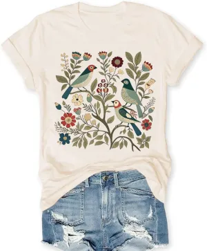 Vintage Butterfly and Moth T-Shirt for Women Casual Aesthetic Nature Short Sleeve Shirt Funny Animal Graphic Tees