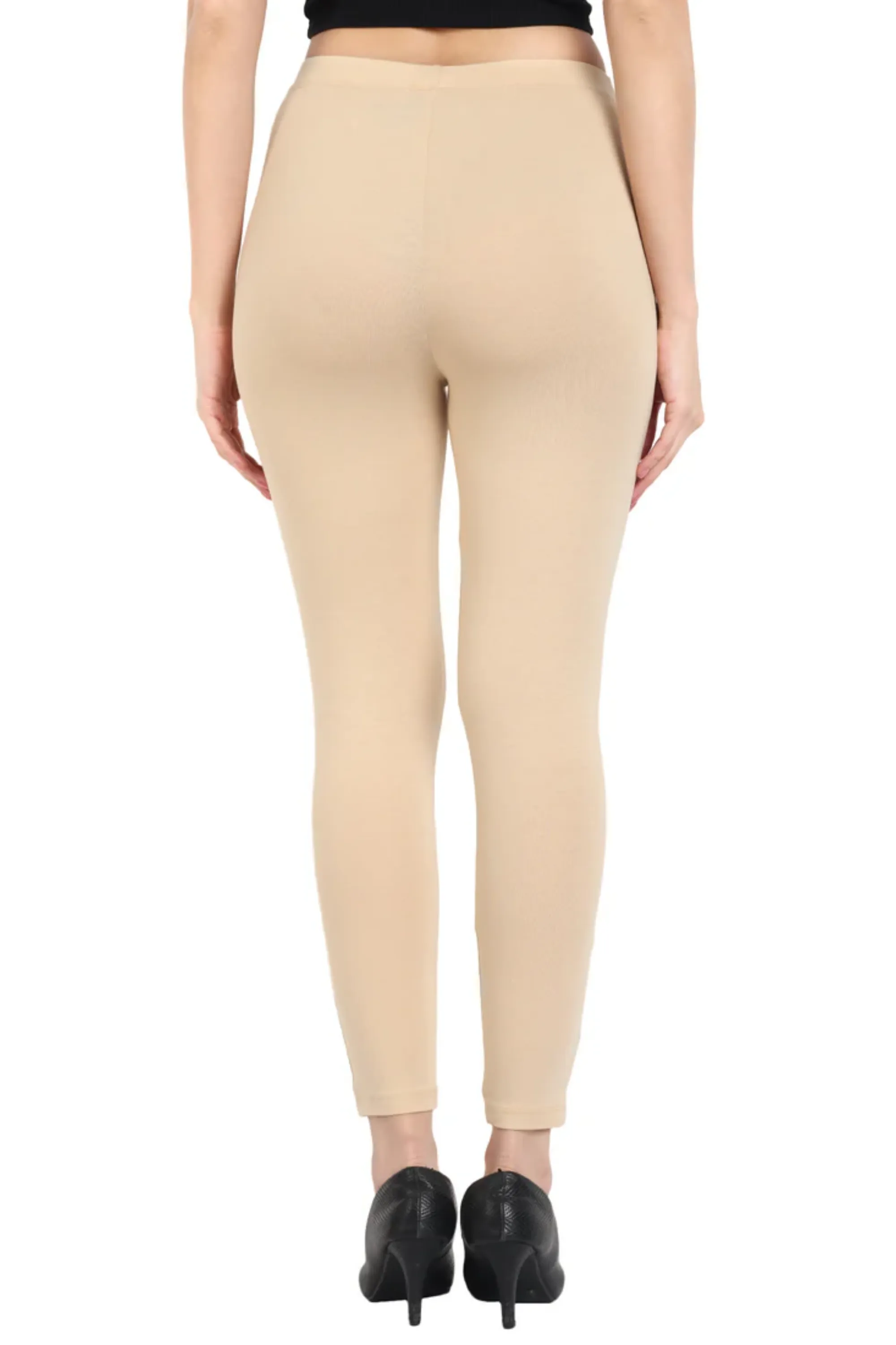 Women Beige Ankle Length Legging