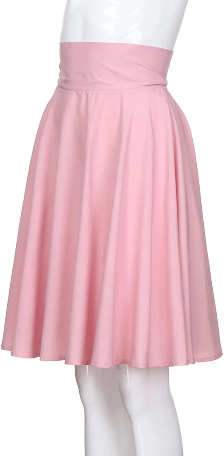 Women Casual Summer Skirts High Waist A Line Chiffon Midi Skirt Elegant Lady Pleated Skirt Faldas Mujer Harajuku