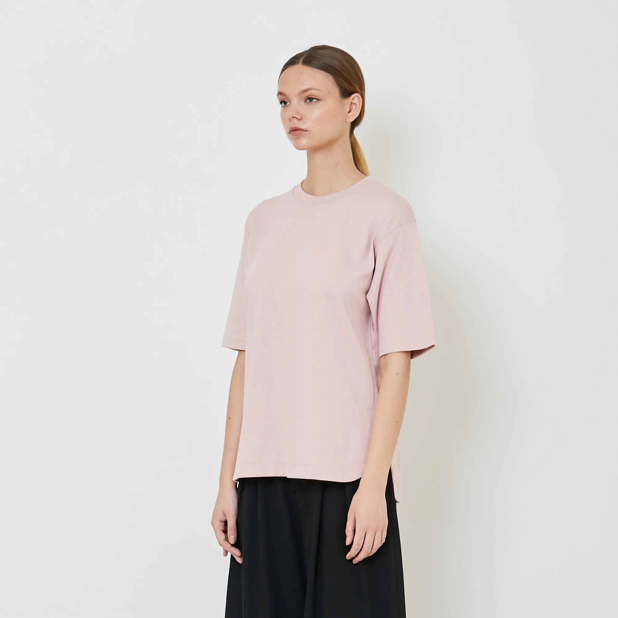 Women Essential Oversized Top - Dusty Pink - SW2401067E