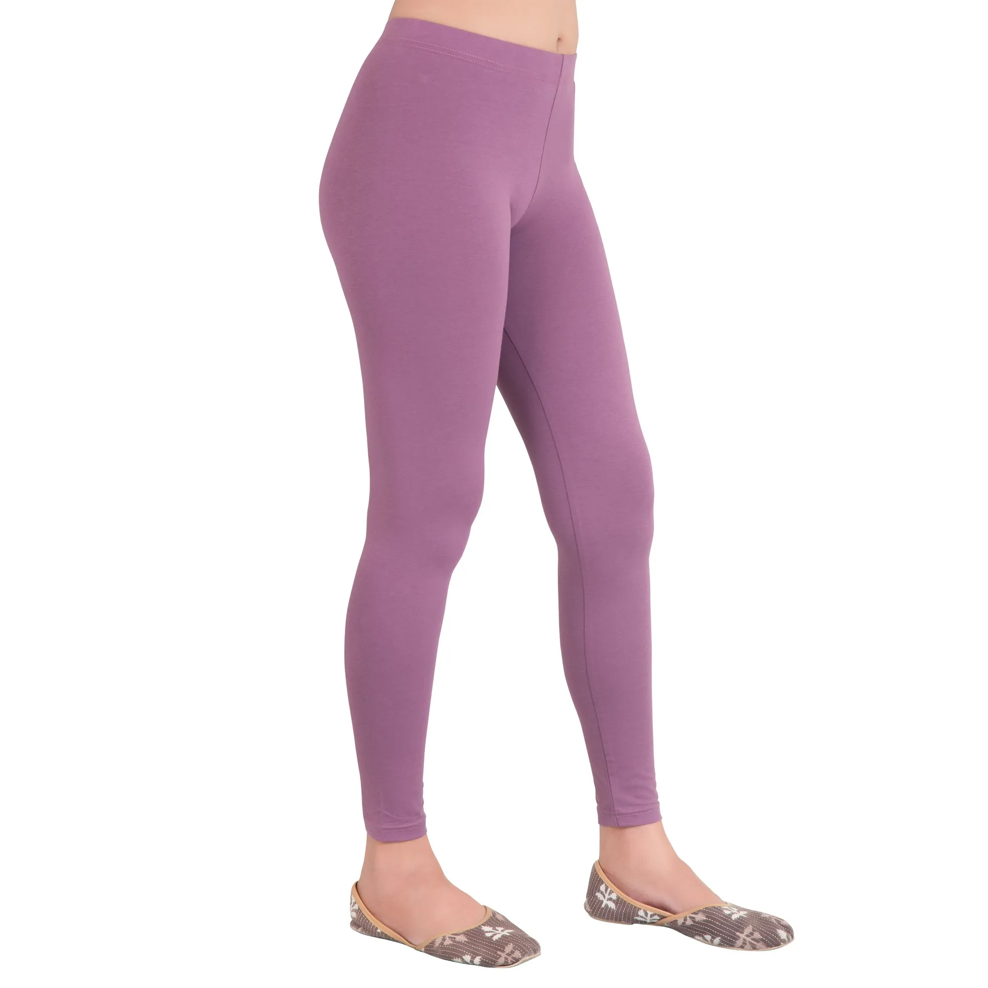 Women Grape Breathable Long Length Legging
