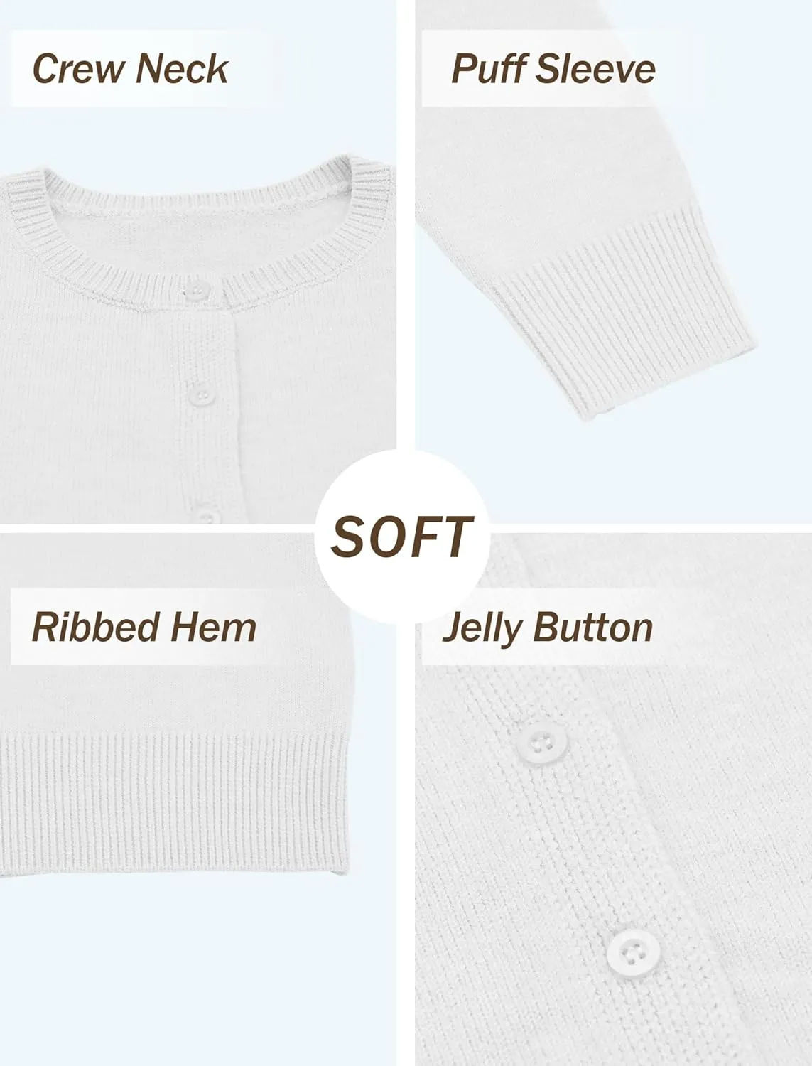 Women Y2K Button Down Sweater Cardigan Cropped Long Sleeve Solid Knit Cardigans Open Front Crewneck Sweater Outwear