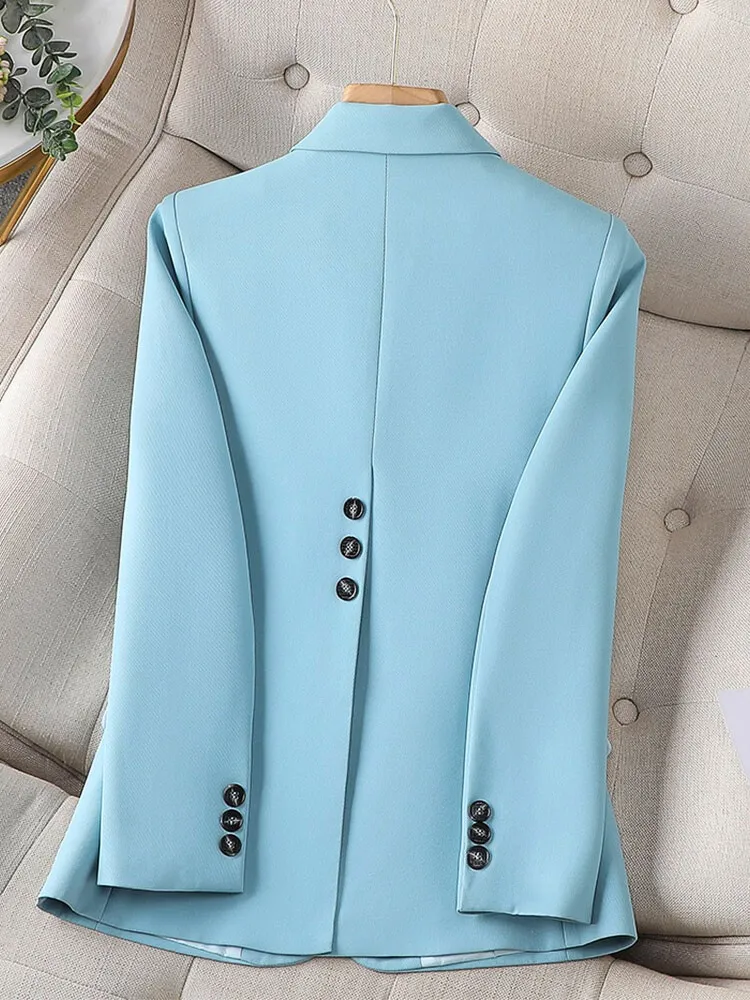 Womens Blazer  Tailored Fit  Single-Breasted  Notch Lapel  Office Formal Wear