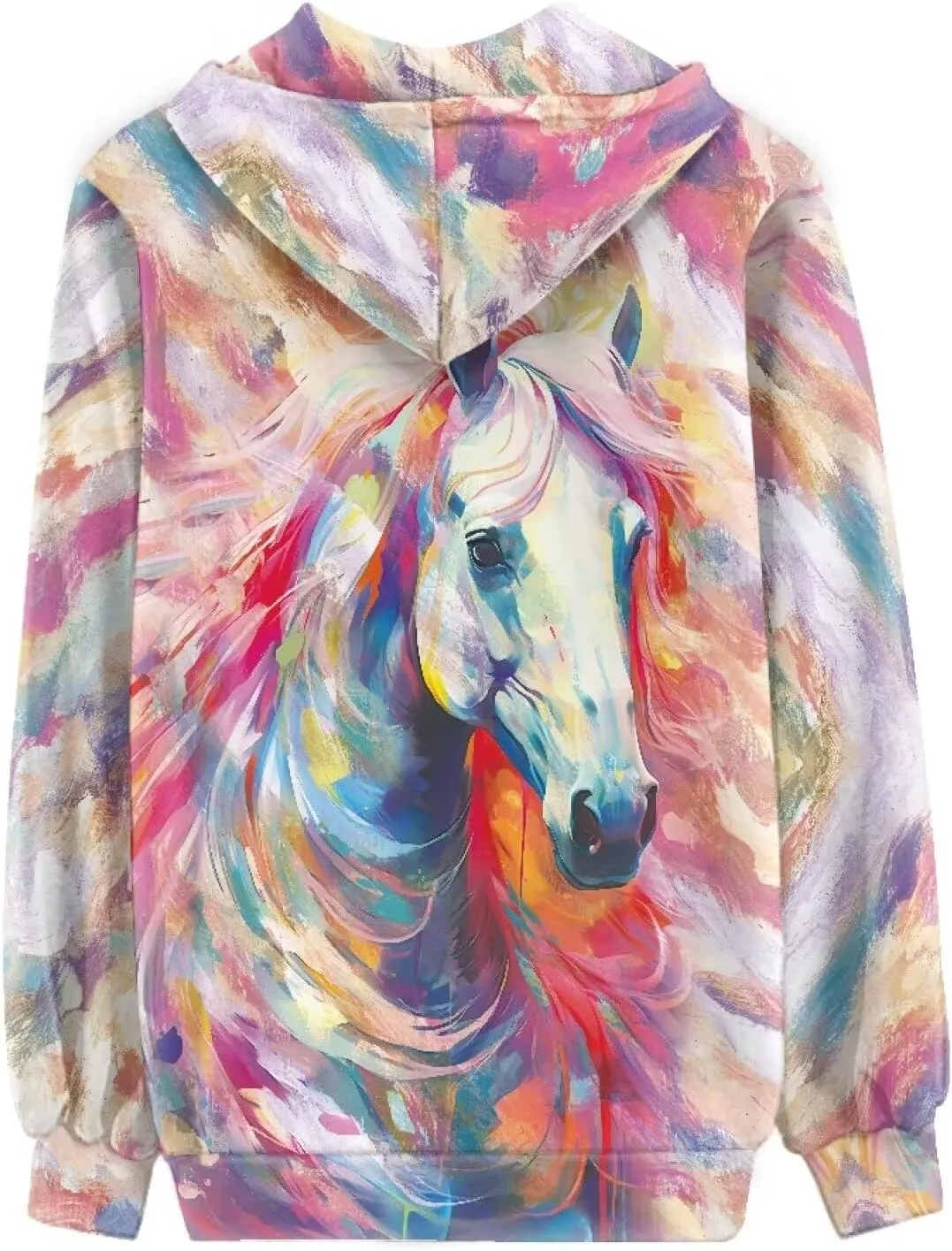 Women's Long Sleeve Hoodie with Smooth Zipper Casual Sweatshirt Y2K Hooded Cardigan Size XS-5XL
