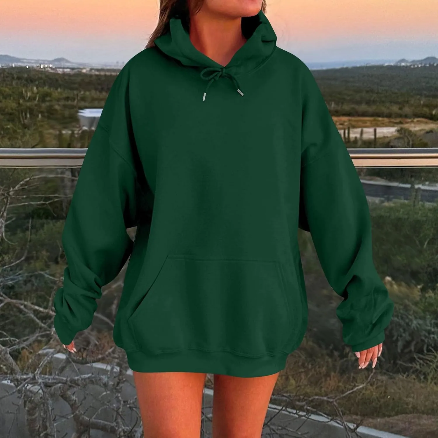 Womens Plus Size Hoodies Winter Cute Sweatshirts Pullover 2024 Fashion Top Warm Sweatshirt Trendy Outfits with Pocket