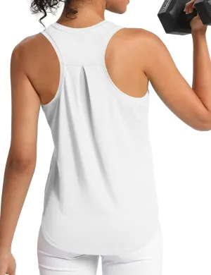 Women's Workout Tank Tops Woman Sleeveless Loose Fit Gym Tops Athletic Shirts Racerback Quick Dry UPF 50 