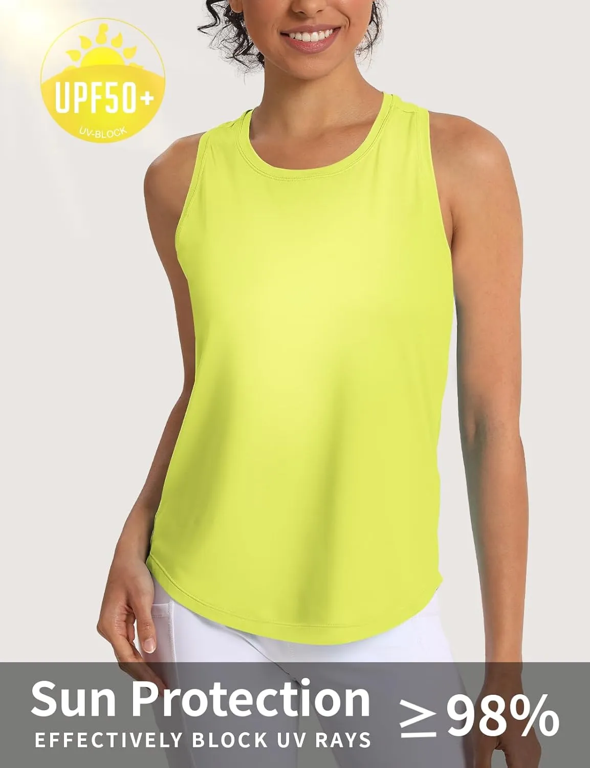 Women's Workout Tank Tops Woman Sleeveless Loose Fit Gym Tops Athletic Shirts Racerback Quick Dry UPF 50 