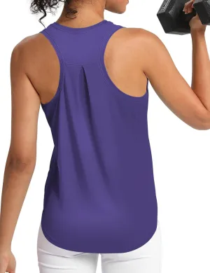 Women's Workout Tank Tops Woman Sleeveless Loose Fit Gym Tops Athletic Shirts Racerback Quick Dry UPF 50 