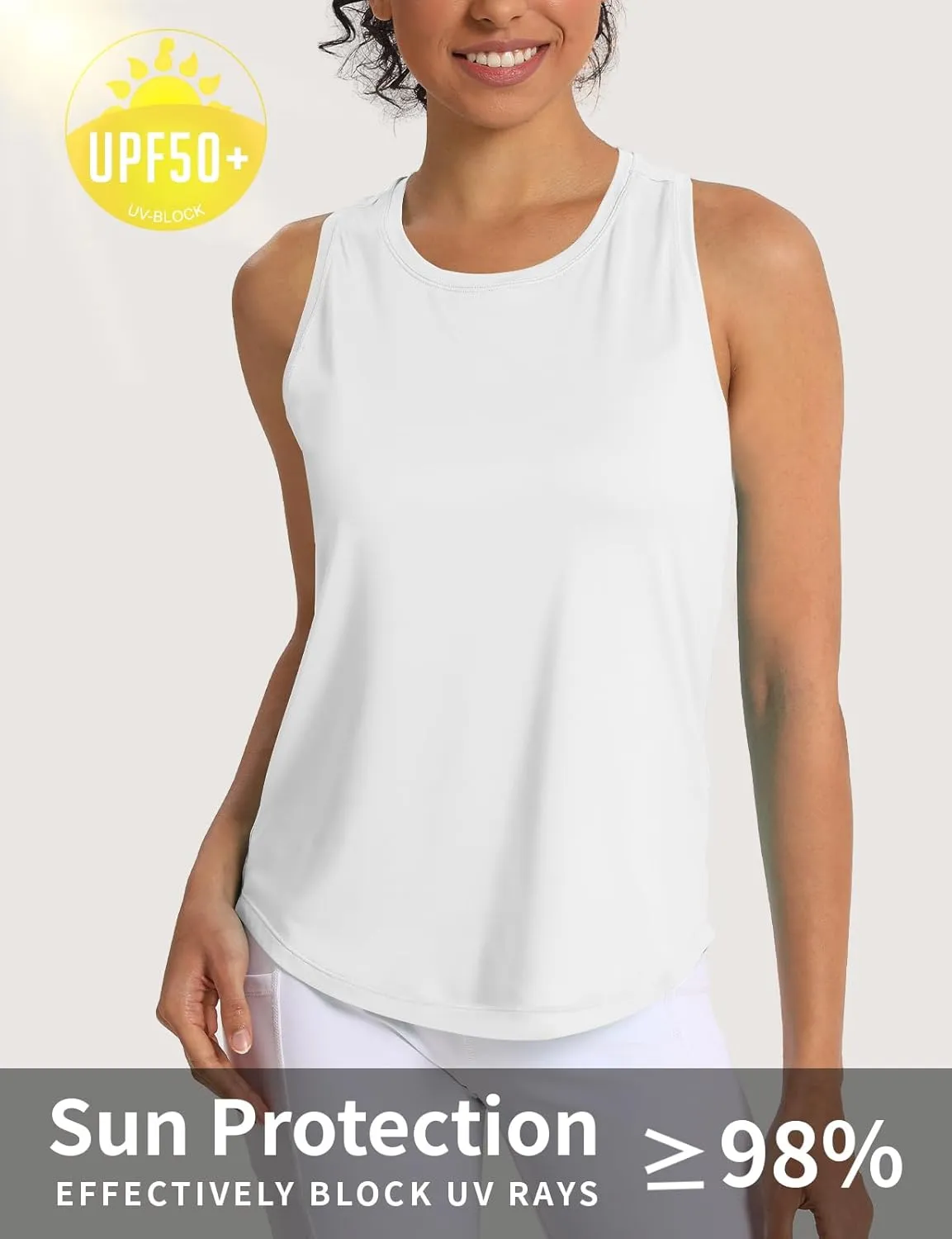 Women's Workout Tank Tops Woman Sleeveless Loose Fit Gym Tops Athletic Shirts Racerback Quick Dry UPF 50 