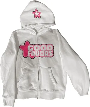 Y2k Zip Up Hoodies for Teen Girls Aesthetic Trendy Oversized Sweatshirt Womens 2022 Star Graphic Print Jackets