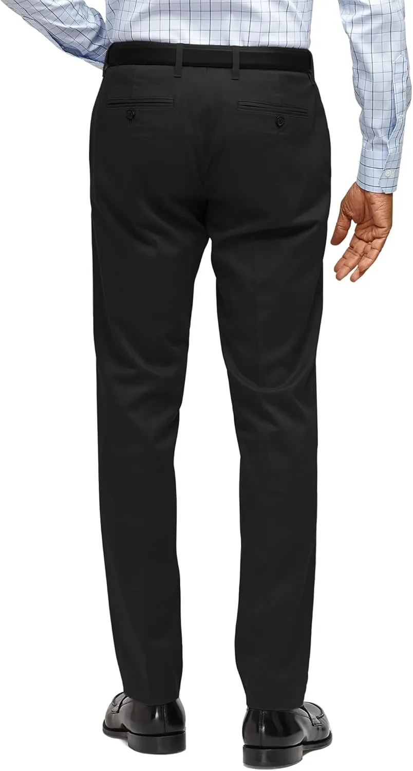 YUCENFU Men's Slim Fit Flat Front Dress Pant Expandable Waist Fashion Colored Tapered Slacks