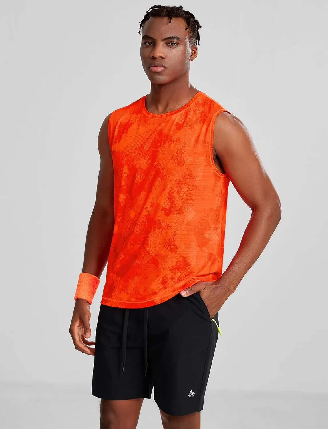 Zengjo Mens Sleeveless Shirts Quick Dry Workout Athletic Running Muscle Tank Top Loose Lightweight