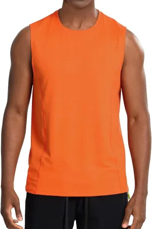 Zengjo Sleeveless Workout Shirts for Men Moisture Wicking,Athletic Running Tank Top Quick Dry Gym Tanks