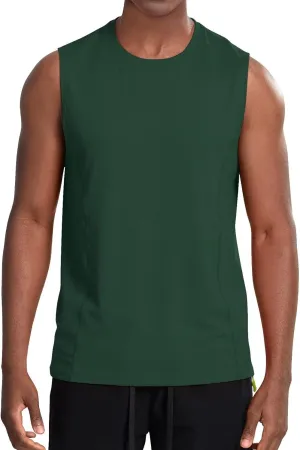 Zengjo Sleeveless Workout Shirts for Men Moisture Wicking,Athletic Running Tank Top Quick Dry Gym Tanks