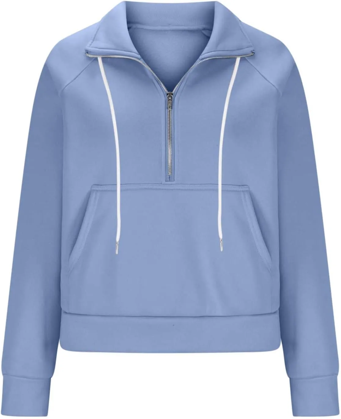 Zip Up Hoodie Women Cropped Long Sleeve Sweatshirts Trendy Pockets Jackets Spring Fall Daily Workout Pullover Tops