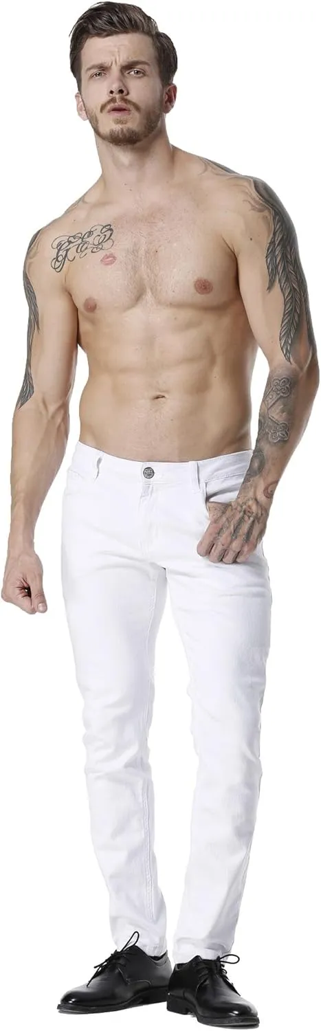 ZLZ Men's Skinny Slim Fit Stretch Comfy Fashion Denim Jeans Pants